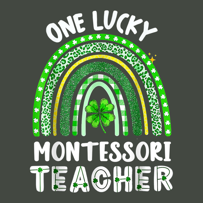 One Lucky Montessori Teacher Rainbow St Patrick’s Day T Shirt Trucker Cap | Artistshot