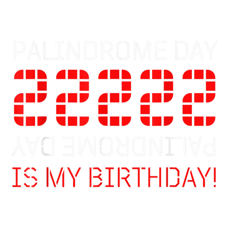 Palindrome Day 22222 Is My Birthday February 22 2022 Twosday T Shirt Debie Paper Bag - 10 X 5 X 13 | Artistshot