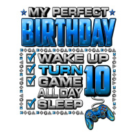 Wake Up Turn 10 Game All Day Shirt Gamer 10th Birthday Party T Shirt Debie Paper Bag - 10 X 5 X 13 | Artistshot