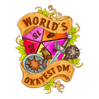 World Okayest Dm D20 Dice Gaming Rpg Board Games T Shirt Debie Paper Bag - 10 X 5 X 13 | Artistshot