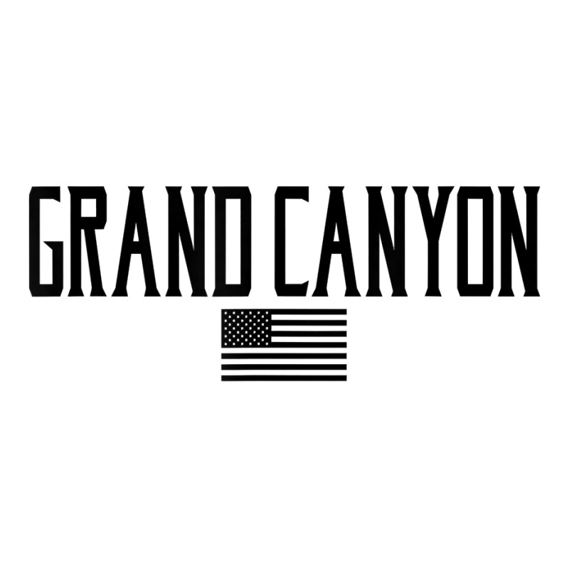 Grand Canyon Us Flag Text Olive Green With Black Print T Shirt Queen Paper Bag - 16 X 6 X 19 1/4 | Artistshot