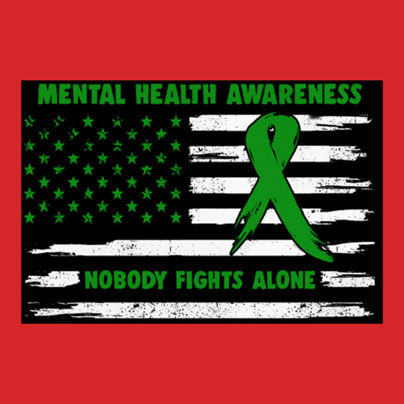 Mental Health Awareness American Flag Nobody Fights Alon Trucker Cap by saterseim | Artistshot