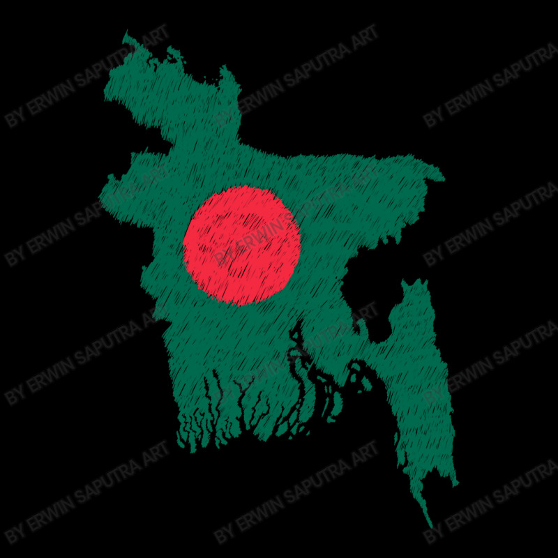 Bangladesh Map Flag Drawing Line Art Flat Bill Snapback Cap | Artistshot