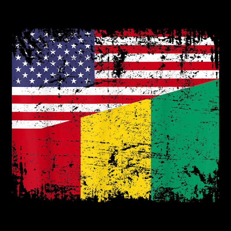 Guinean Roots  Half American Flag  Usa Guinea Flag T Shirt Flat Bill Snapback Cap | Artistshot