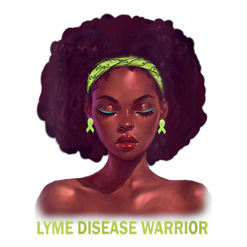 Womens Afro African American Black Woman Lyme Disease Warrior V Neck Double Wine Paper Bag - 6 1/2 X 3 1/2 X 12 3/8 | Artistshot