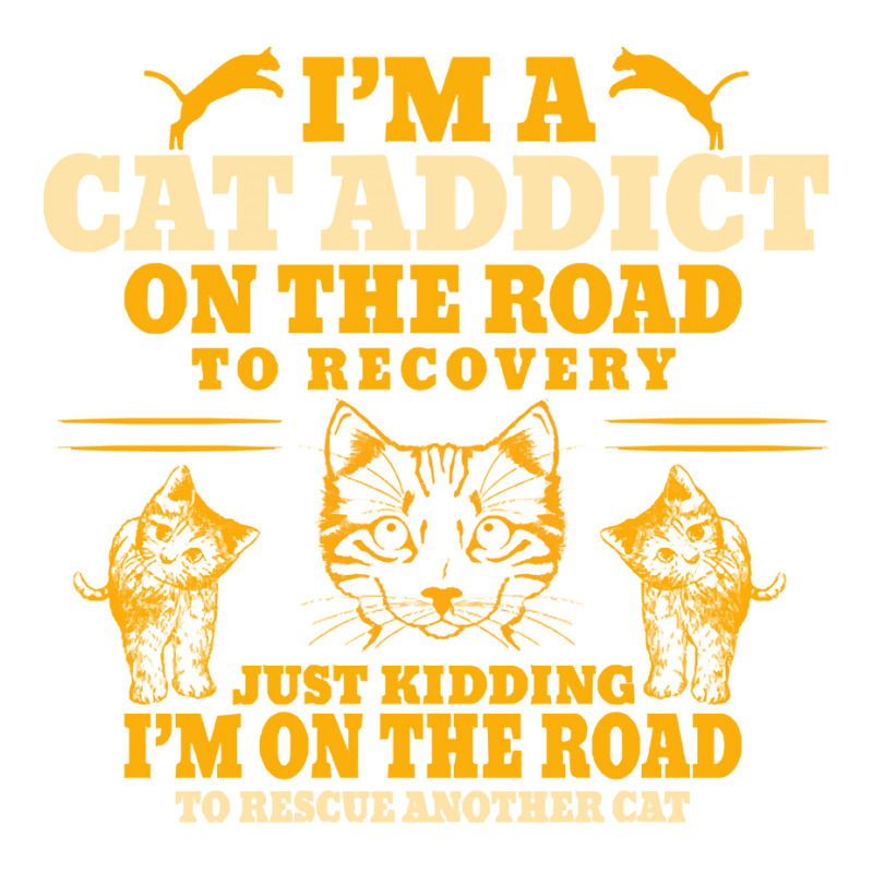 Cat T  Shirt Im A Cat Addict On The Road To Recovery T  Shirt Double Wine Paper Bag - 6 1/2 X 3 1/2 X 12 3/8 | Artistshot