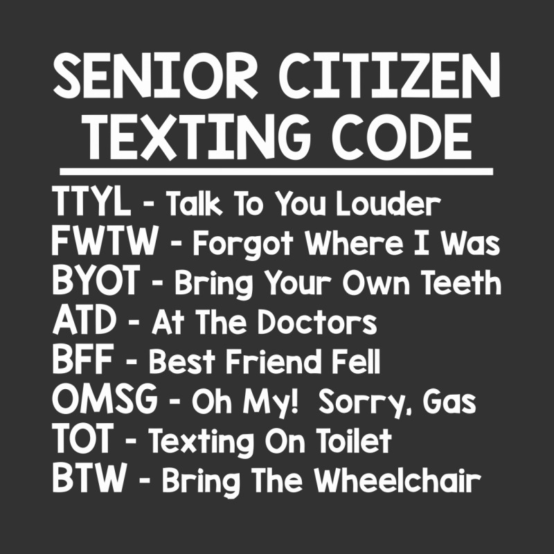 Senior Citizen Texting Codes Baby Bodysuit | Artistshot