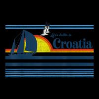 Croatia Beach Retro 70s 80s Sailing Boat Sunset Vintage Long Sleeve Shirts | Artistshot