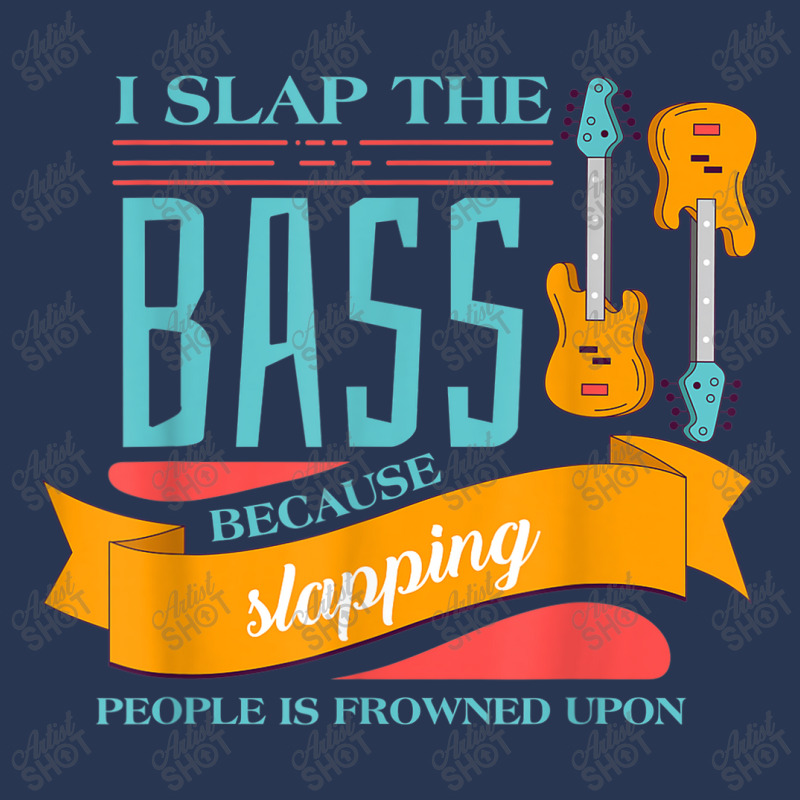 I Slap The Bass Music Guitarist Bass Guitar Men Denim Jacket | Artistshot