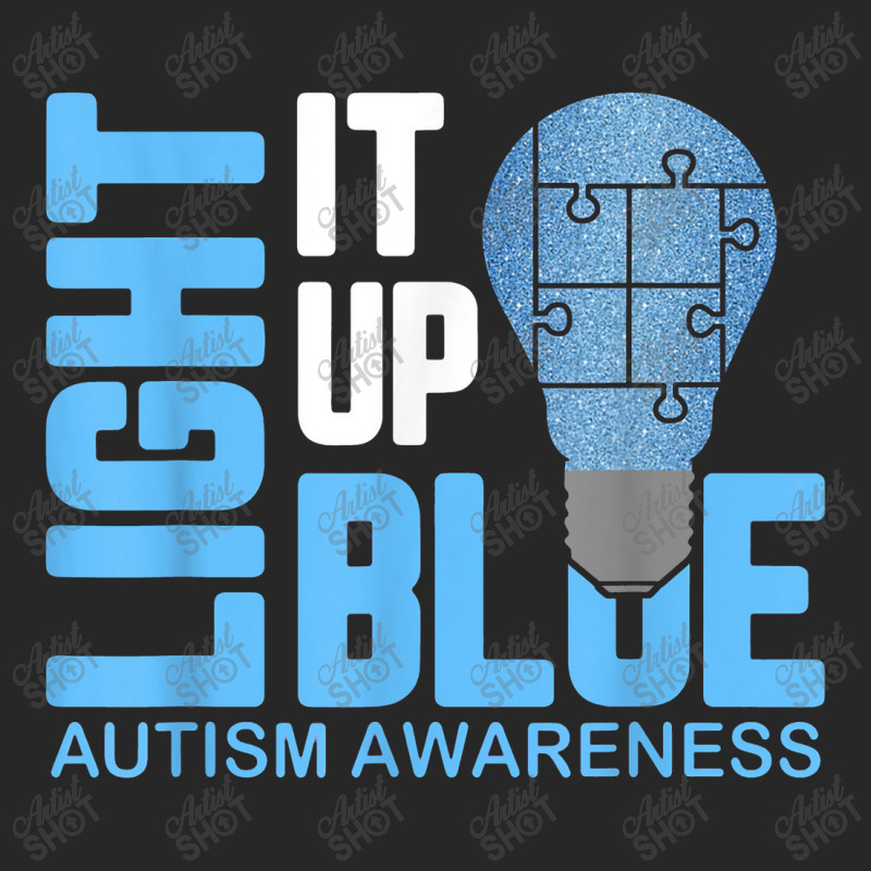 Light It Up Blue Autism Awareness Shirt Puzzle Piece Ribbon Women's Pajamas Set by salamwarna | Artistshot