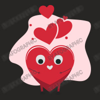 Valentine Heart Character Ladies Fitted T-shirt | Artistshot