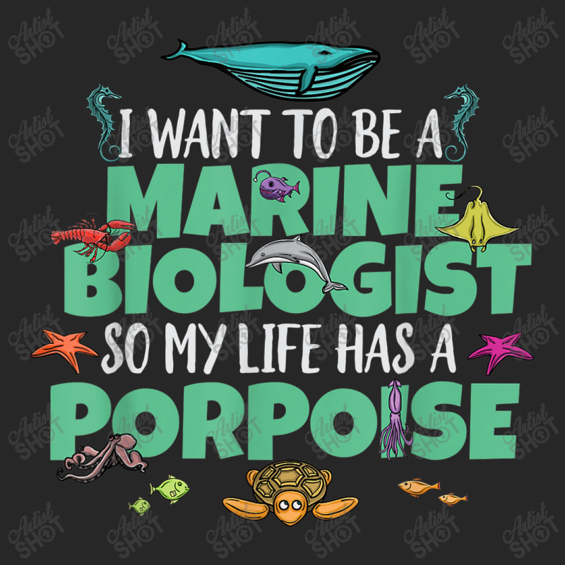 I Want To Be A Marine Biologist Porpoise Animal Pun Men's T-shirt Pajama Set by Yuh2105 | Artistshot