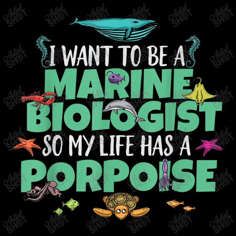 I Want To Be A Marine Biologist Porpoise Animal Pun Long Sleeve Shirts by Yuh2105 | Artistshot