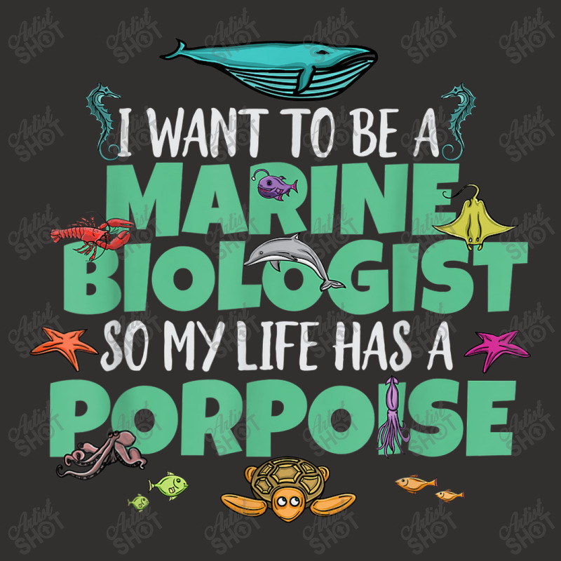 I Want To Be A Marine Biologist Porpoise Animal Pun Champion Hoodie by Yuh2105 | Artistshot