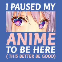 Funny Anime Shirt I Paused My Anime To Be Here Amine Manga Mesh Cap | Artistshot