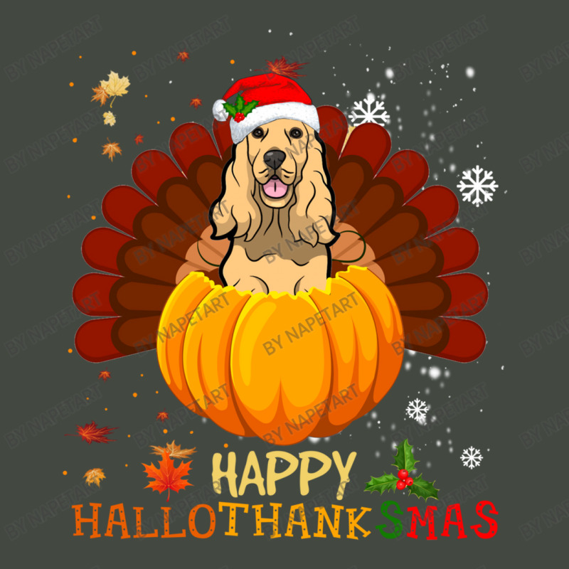 Cocker Spaniel Halloween And Merry Christmas Happy Hallothanksmas Trucker Cap by NapetArt | Artistshot