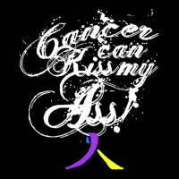 Bladder Cancer T  Shirt Cancer Can Kiss My Ass! Bladder ( Blue, Yellow Camo Snapback | Artistshot