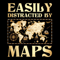 Easily Distracted By Maps   Cartography Geographer Map Lover T Shirt Camo Snapback | Artistshot