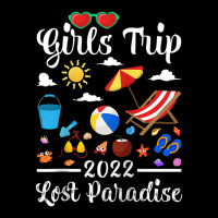 Girls Trip 2022 Summer Vacation Lost Paradise Beach Raglan Baseball Te Flat Bill Snapback Cap | Artistshot