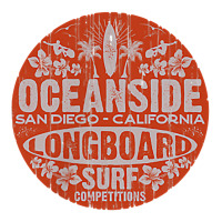 2 Sided Oceanside Longboard Surf Competitions Vintage Badge T Shirt Cub Paper Bag - 8 X 4 1/2 X 10 1/4 | Artistshot