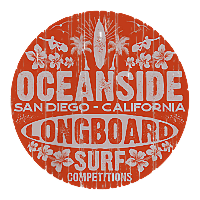 2 Sided Oceanside Longboard Surf Competitions Vintage Badge T Shirt Cub Paper Bag - 8 X 4 1/2 X 10 1/4 | Artistshot