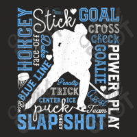 Ice Hockey Typography Vintage Word Art Men Women Sports Gift T Shirt Ladies Fitted T-shirt | Artistshot