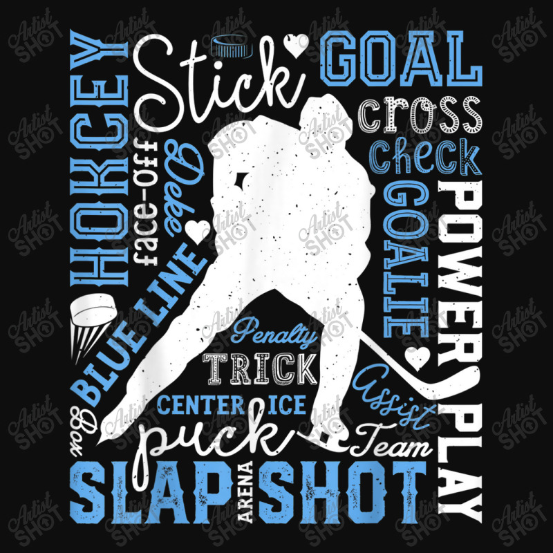 Ice Hockey Typography Vintage Word Art Men Women Sports Gift T Shirt Crop Top by Yuh2105 | Artistshot