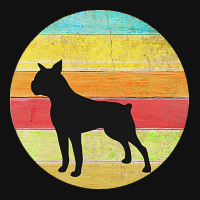 Boston Terrier Dog T  Shirt Boston Terrier Vintage Rainbow Silhouette Baby Bibs | Artistshot