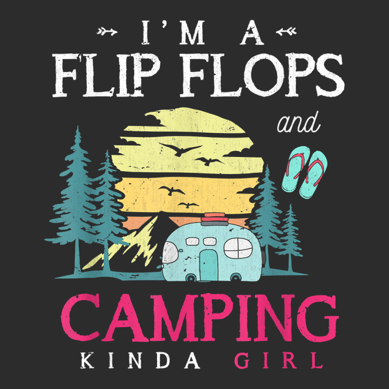 Im A Flip Flops And Camping Kinda Girl Camper Women Camping T Shirt Baseball Cap | Artistshot