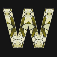 Letter W T  Shirt Letter W Monogram Olive Green Abstract Pattern Paint Mesh Cap | Artistshot