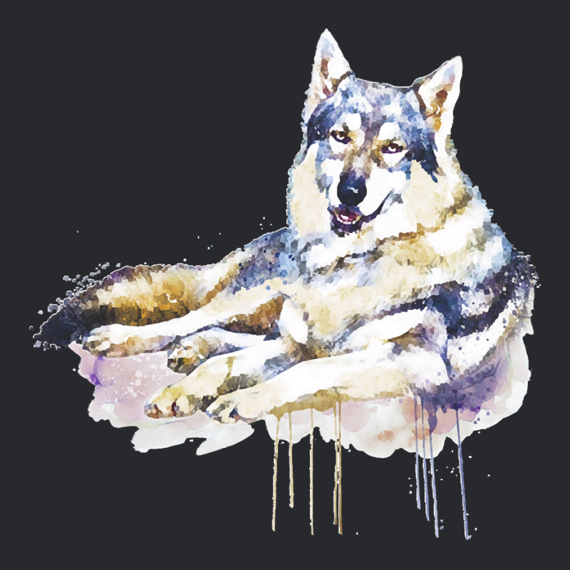 Sitting Wolf Painting T  Shirt Smiling Wolf T  Shirt Trucker Cap | Artistshot