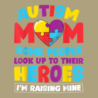 Autism Mom People Look Up Their Heroes Raising Mine Gift T Shirt Flat Bill Snapback Cap | Artistshot