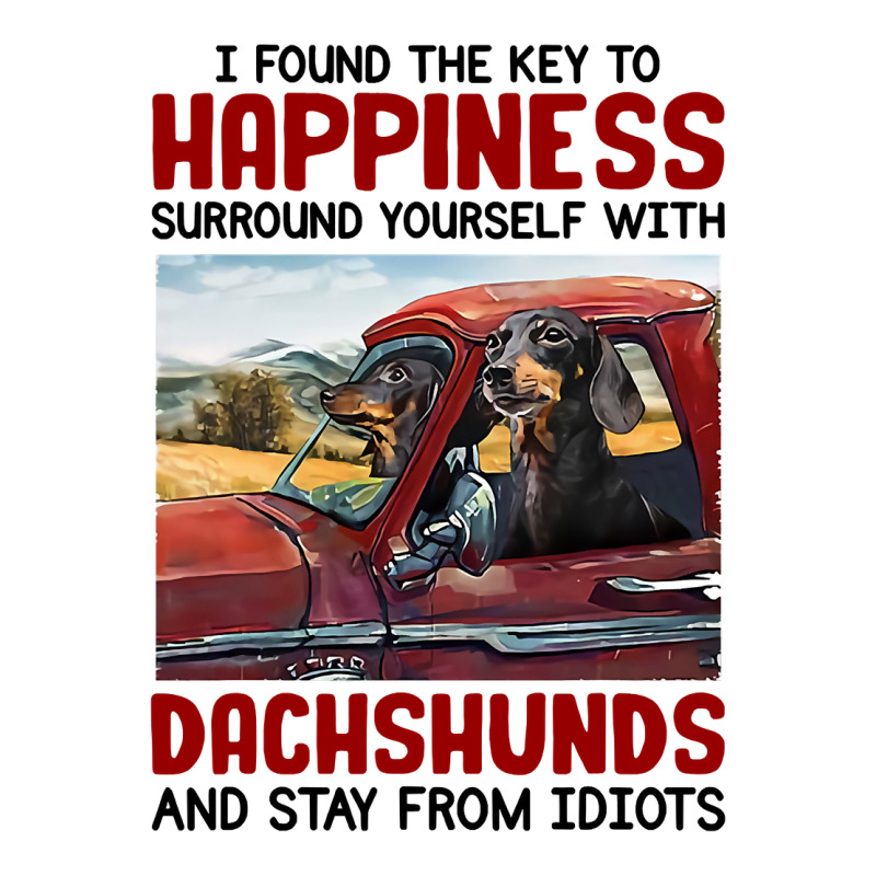 Dachshund Dog I Found Key To Happiness Surround Yourself With Dachshun Cub Paper Bag - 8 X 4 1/2 X 10 1/4 | Artistshot