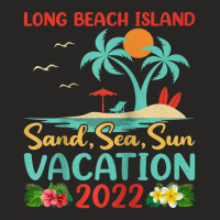 Beach Vacation 2022 Retro New Jersey Long Beach Island Raglan Baseball Ladies Fitted T-shirt | Artistshot