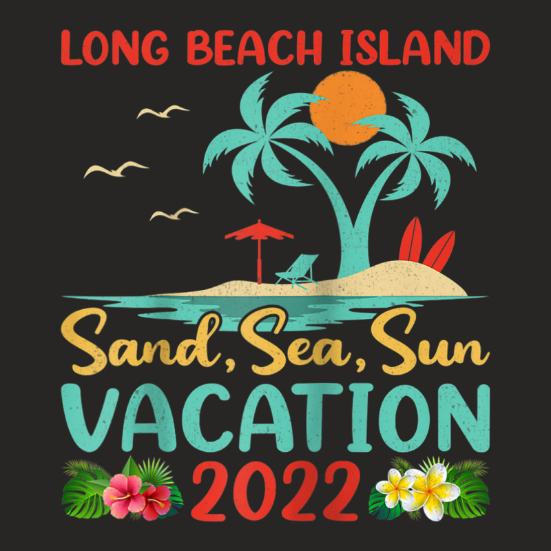 Beach Vacation 2022 Retro New Jersey Long Beach Island Raglan Baseball Ladies Fitted T-Shirt by Tiktify | Artistshot