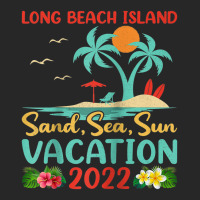 Beach Vacation 2022 Retro New Jersey Long Beach Island Raglan Baseball Women's Pajamas Set | Artistshot