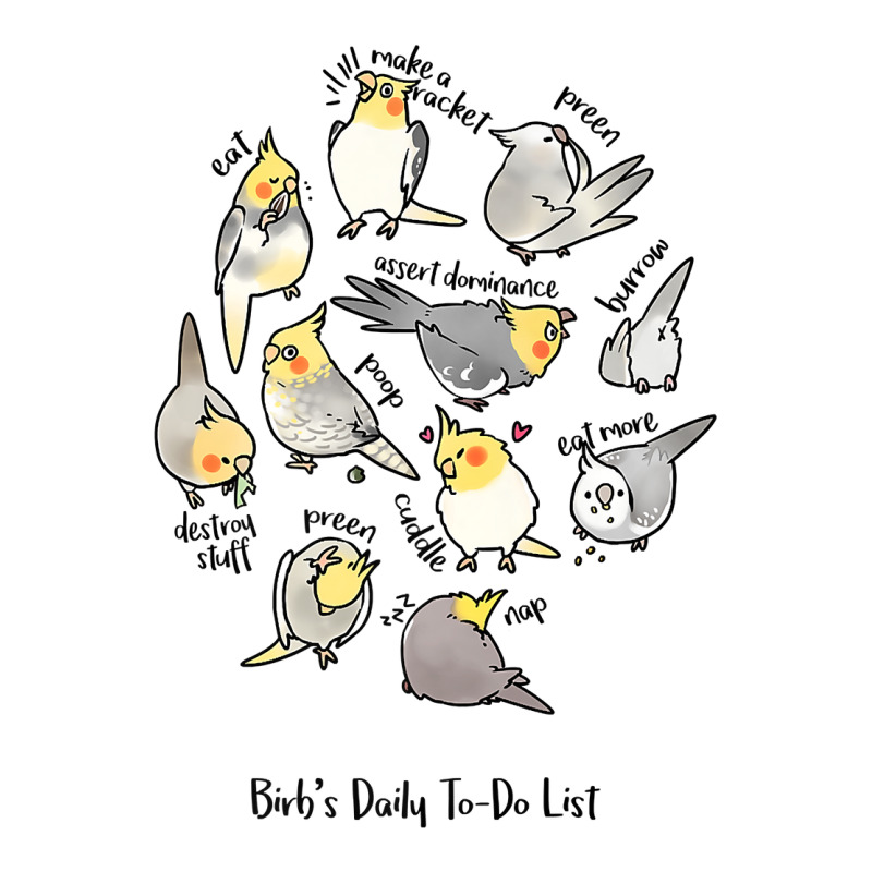 Cockatiel's Daily To Do List T Shirt Vogue Paper Bag - 16 X 6 X 12 | Artistshot