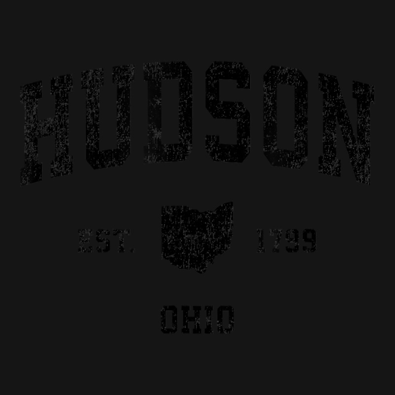 Hudson Ohio Oh Vintage Sports Design Black Print T Shirt Mesh cap by lissuttie | Artistshot