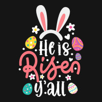 Bunny Ears T  Shirt Bunny Ears He Is Risen Y'all Easter Bunny Costume Mesh Cap | Artistshot