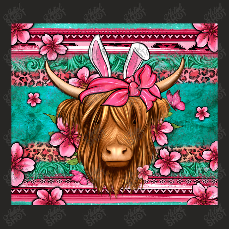 Easter Longhaired Cow Ladies Fitted T-shirt | Artistshot