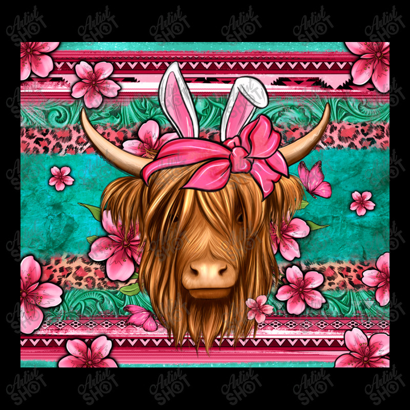 Easter Longhaired Cow Women's V-neck T-shirt | Artistshot