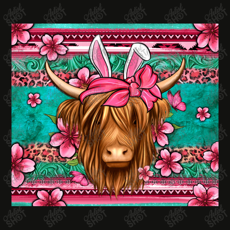 Easter Longhaired Cow Scorecard Crop Tee | Artistshot