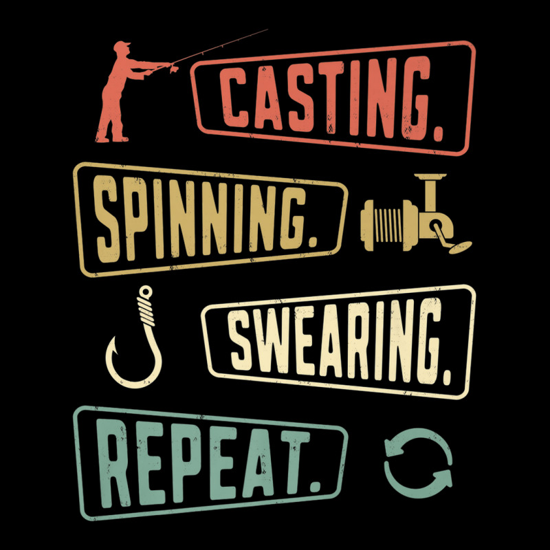 Cast Spinning Swearing Repeat   Angler Angling Fishing Premium V-neck Tee | Artistshot