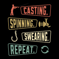 Cast Spinning Swearing Repeat   Angler Angling Fishing Premium Zipper Hoodie | Artistshot