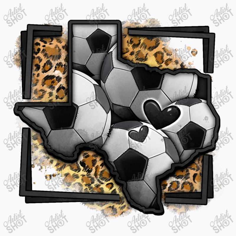 Leopard Soccer Texas Map T-shirt | Artistshot