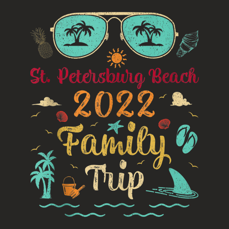 Family Trip 2022 Beach Vacation Florida St. Petersburg Beach Tank Top Ladies Fitted T-Shirt by Tiktify | Artistshot