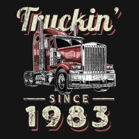 Womens Truckin Since 1983 Trucker Big Rig Driver 39th Birthday V Neck Mesh Cap | Artistshot