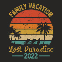 Family Vacation 2022 Palm Tree Vintage Lost Paradise Beach Premium Ladies Fitted T-shirt | Artistshot