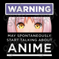 Warning May Spontaneously Start Talking About Anime Flat Bill Snapback Cap | Artistshot