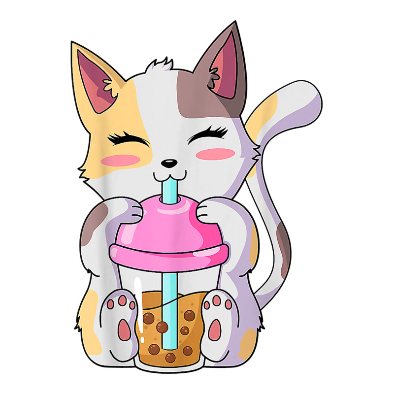 Cat Boba Tea Bubble Tea Anime Kawaii Neko Ts Girls Teens T Shirt